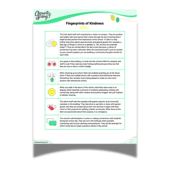 Fingerprints of Kindness