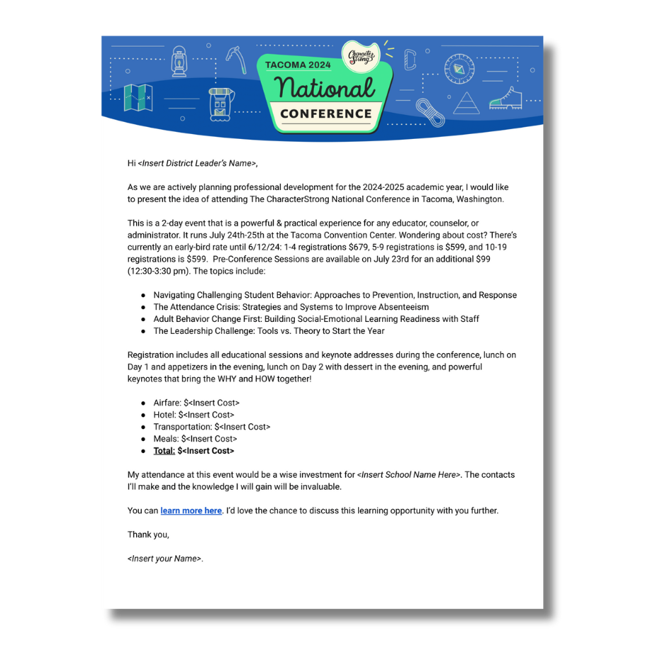 How to Convince Your District