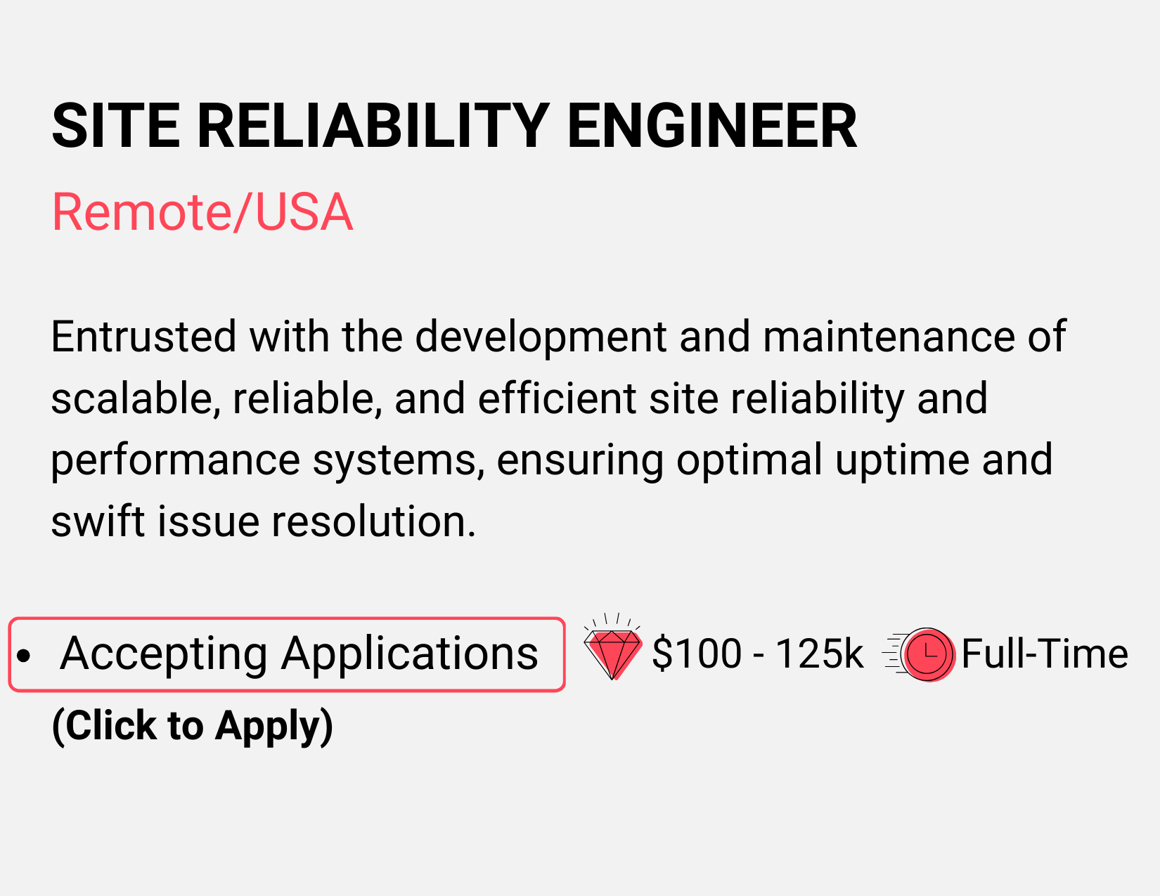 Site Reliability Engineer