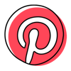 pinterest icon pink