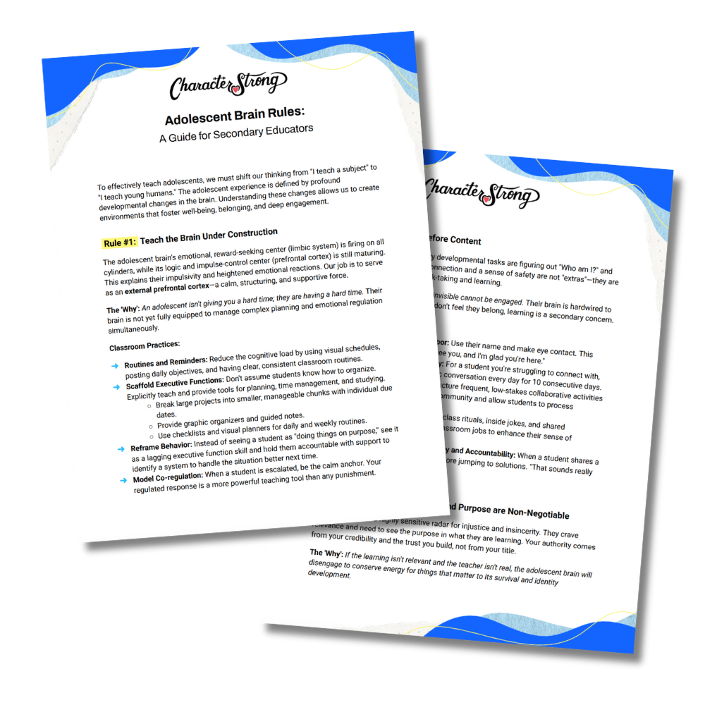 Adolescent brain rules