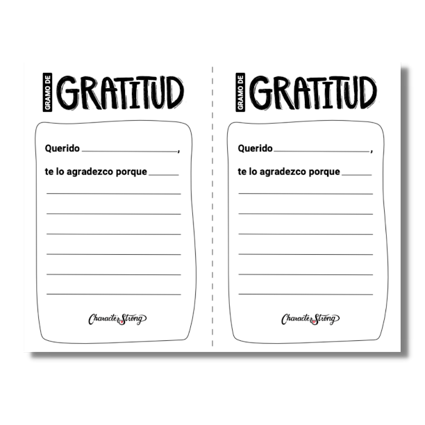 Gratitud Gram Spanish