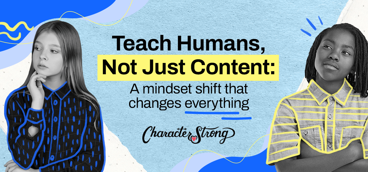 Teach Humans - Not just Content - Two Students in deep thought 