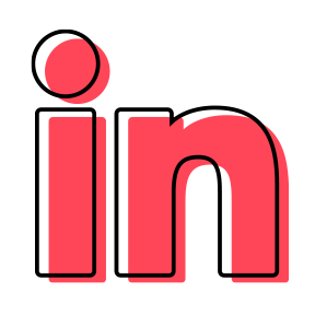 linkedin icon pink